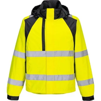 PortWest | WX2 Eco Hi-Vis bunda do deště - Yellow/Black / XXL / 2XL / žlutá