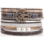 Metalický náramek Strom života Stříbrný