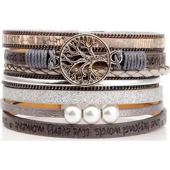 Náramek Metalický náramek Strom života Stříbrný