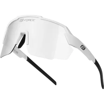 cyklistické brýle brýle FORCE PULSE bílé, fotochromatické sklo