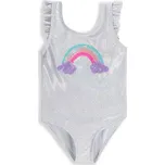 LEMON EXPLORE Dětské plavky jednodílné s volánkem WL5 86 ŠEDÁ