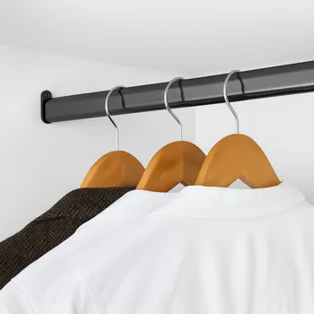 Věšák Interex Věšáková šatní tyč oválná / Černá matná 2 m