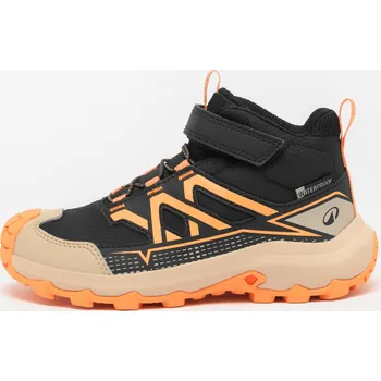 Dětská treková obuv QUECHUA Dětské turistické nepromokavé boty Crossrock Mid vel. 28-34 31 ORANŽOVÁ|ČERNÁ