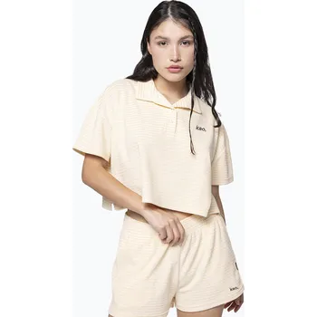 Dámské tričko Dámské polo tričko Kaotiko Towel Stripe yellow / white