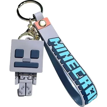 Dětská klíčenka Minecraft Skeleton s poutkem a karabinou