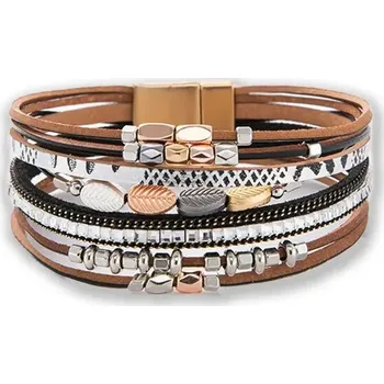 Náramek Dámský metalický náramek Hippie vibe Černý