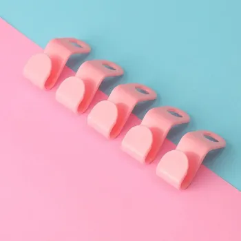 Věšák 5 ks Plastový závěsný věšák šetřící místo | věšák, organizér - Růžový