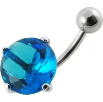 Piercing Šperky4U Stříbrný piercing do pupíku - zirkon 12 mm - BP01001-Q