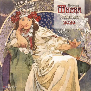 Kalendář TUSHITA Alphonso Mucha - Poster Art nástěnný kalendář 2026