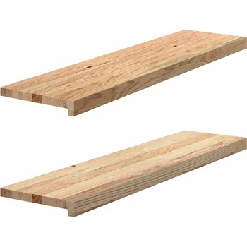 Parapet Okenní parapety 2ks světle hnědé 100x40x2 cm masivní dub