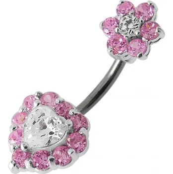 Piercing Šperky4U Stříbrný piercing do pupíku - BP01105-P