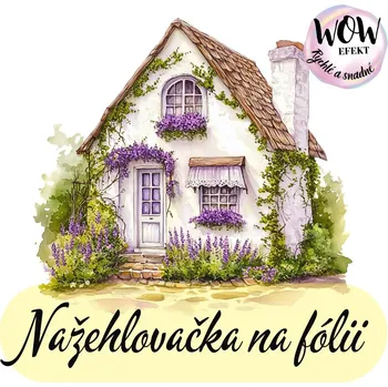 Nažehlovačky na fólii Nažehlovačka na fólii, LEVANDULE domeček, 7,3x7,6cm /ks