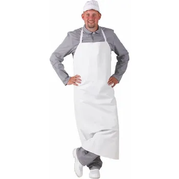 Pracovní zástěra Zástěra pogumovaná 407 laclová 135 x 120 cm bílá nebo černá