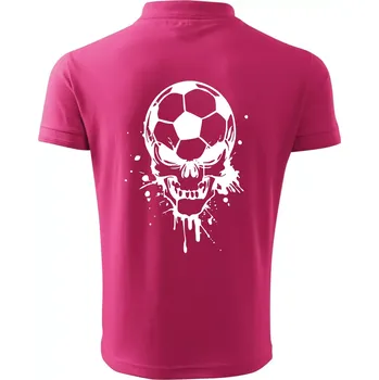 Pánská košile Fotbal lebka splash - Polokošile pánská Pique Polo 203 - L ( Purpurová )