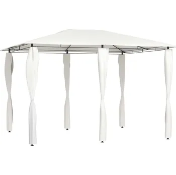 Zahradní altán Nabytek XL Altán s krytými sloupky 3 x 4 x 2,6 m krémový 160 g/m² 313611