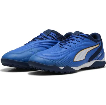 Kopačky PUMA Unisex fotbalové kopačky gumová podrážka, měkká eva mezipodešev Ibero Tt PUMA 44 BÍLÁ|MODRÁ|ORANŽOVÁ|ŽLUTÁ