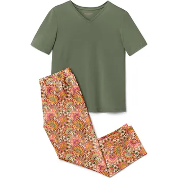 Dámské pyžamo 681330 - Tchibo - Pyžamo - pro ženy - vel. S 36/38 - barva: zelená