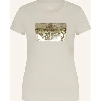 Armani Exchange Dámské Tričko S Flitry, světle šedá, 40