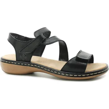 Dámské sandále RIEKER 659C7-00 black, dámské sandály vel.38