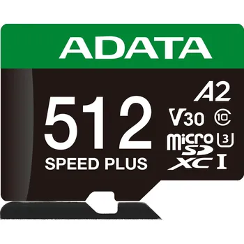 Paměťová karta Paměťová karta Adata microSD Speed Plus 512GB UHS1 U3 V30 A2 180/160 MB/s