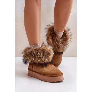 Dámská zimní obuv Sněhule W5893 hnědé - Step in style 39