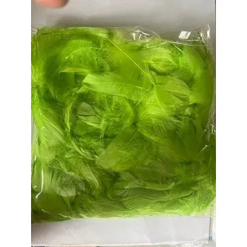 Peří barevné 10g světlě zelené