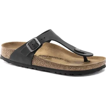 Dámské žabky Dámské/pánské žabky Birkenstock Gizeh NU Oiled Black Regular z olejované kůže pro širokou nohu (0845251) 35