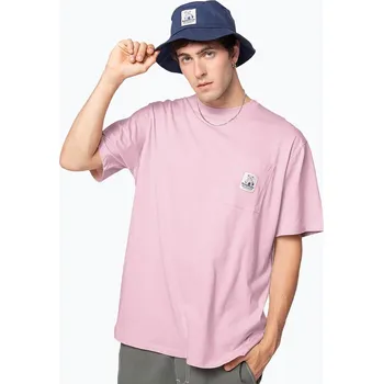 Pánské tričko Pánské tričko Kaotiko M / C Pocket Loving Bear gum pink