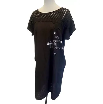 Dámské šaty Dámské šaty volný střih italská móda černé vel.UNI (XL)