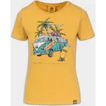 PitBull West Coast Dámské triko Denim Washed BEACHBREAK - žluté - PWC_DTDWBCHBRK_YELL Velikosti: XS