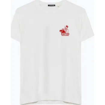 Pánské tričko Kaotiko Washed Bella Ciao white