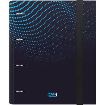 Pořadač 4-kroužkový Exclusiv s gumou A4, modrý