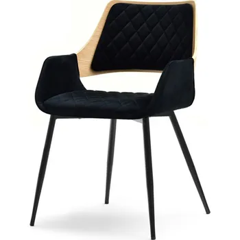 Křeslo Mebel Partner Morgana (dub černý + černá)