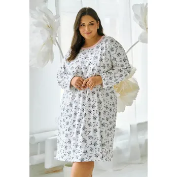 Dámská noční košile 3467 MARTINA NOČNÍ KOŠILE 2XL-4XL bílá 3xl