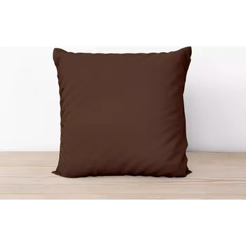 Povlak na dekorativní polštářek Bavlněný povlak na polštář Tmavě hnědý 50x70