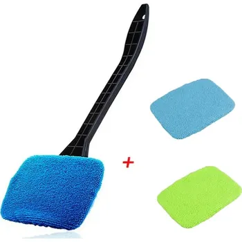 Čistič autoskla Dlouhá rukojeť a utěrka na sklo | čistič oken, čistič skla - směs