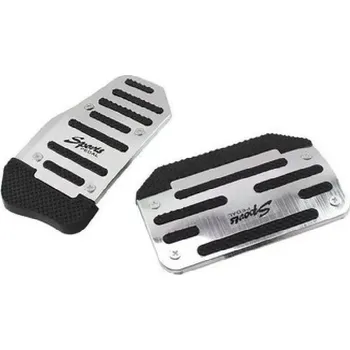 Pedál na kolo Hliníkové protiskluzové sportovní pedály auta | autopedály, kryty pedálů - Automatická stříbrná sada