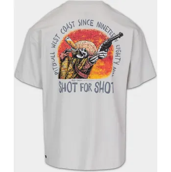 Pánská móda PitBull West Coast Triko Loose Fit SHOT FOR SHOT - béžové - PWC_PTLFITSHFORSH_WTH Velikosti: L
