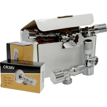 Klum Ventil rohový, s vřetenem, pochr. mosaz, 1/2"x1/2" - 40ks