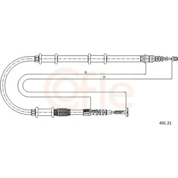 Auto-moto Lanovod parkovací brzdy COFLE 491.21