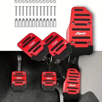 Pedál na kolo Hliníkové protiskluzové kryty pedálů sada | pedály, autodoplňky - Červený