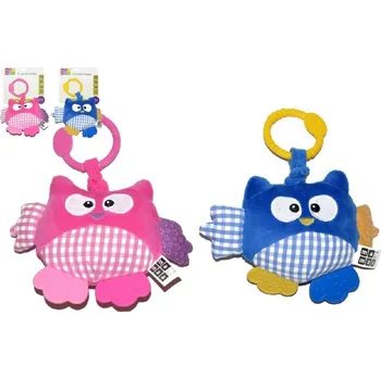 Wiky Sova vibrující nad postýlku chrastítko plyš 21cm asst 2 barvy na kartě