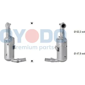 Filtr pevných částic Filtr sazových částic, výfukový systém OYODO 20N0130-OYO