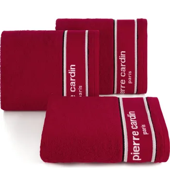 Ručník BAVLNĚNÝ RUČNÍK PIERRE CARDIN KARL 70X140 CM ČERVENÁ