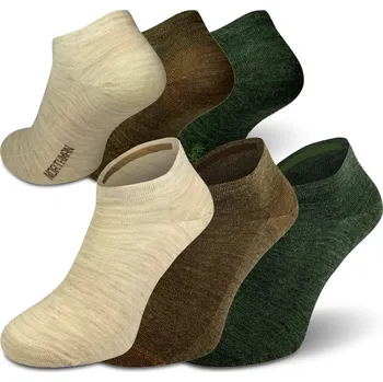 Pánské ponožky Ponožky NORTHMAN SUMMER MERINO (3ks) Barva: Hnědá, Velikost: 36-38