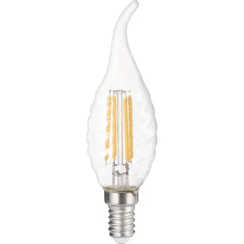 Žárovka Optonica LED TWIST TIP CANDLE C35 E14 4W FILAMENT 4W Teplá bílá