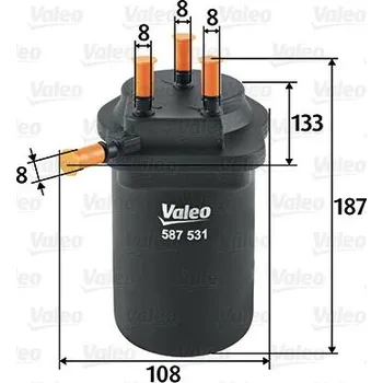 Filtr do auta Palivový filtr VALEO 587531