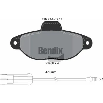 Brzdová destička Sada brzdových destiček, kotoučová brzda BENDIX Braking BPD1020