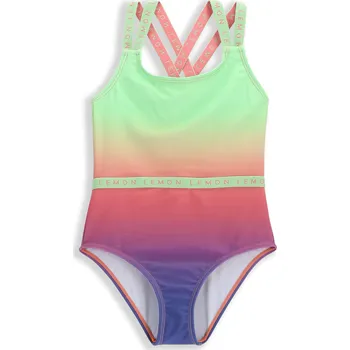 Dámské plavky LEMON EXPLORE Dětské jednodílné plavky rychleschnoucí X-Back WL5 134 VÍCEBAREVNÁ