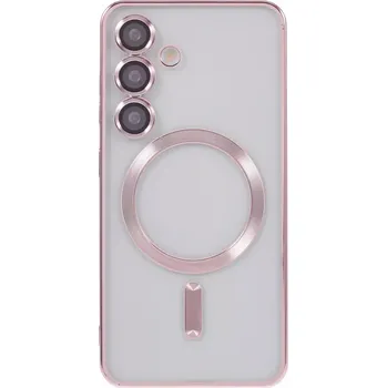 Pouzdro na mobilní telefon Kryt na Samsung Galaxy S24+ s podporou MAGSAFE růžový